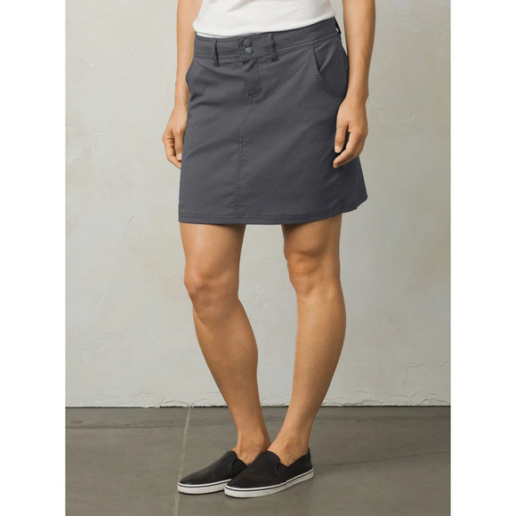 Prana Women Halle Skort Outdoor Adventure Pockets Button Closure Gray Size 4 - Picture 1 of 6